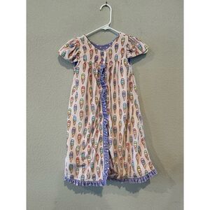 Lily & Londyn's Girl's Size 12Y Short Puffed Sleeves Reversible Dress Multicolor